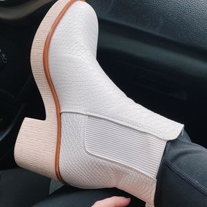 white croc booties